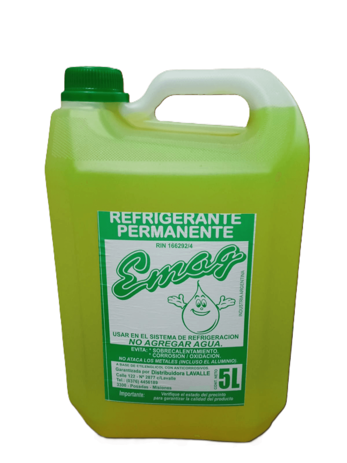 Refrigerante Amarillo en bidón de 5 litros